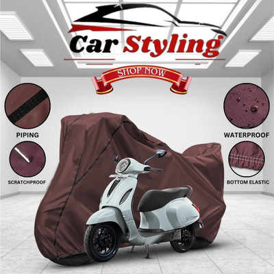OliverX Waterproof Two Wheeler Cover for Yamaha(Fascino, Maroon)
