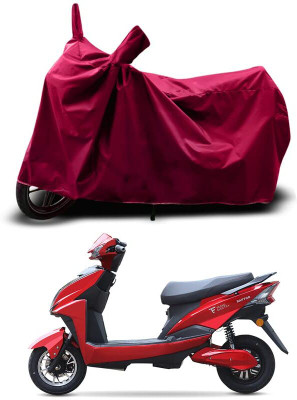 KEDIT Two Wheeler Cover for Techo Electra(Electra Delux, Maroon)