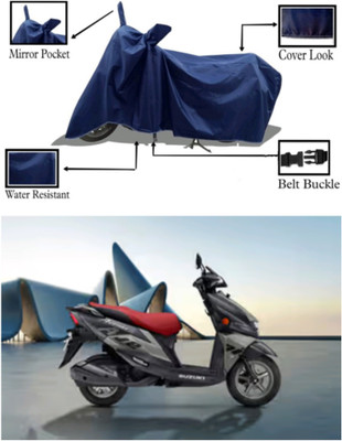 RAQTRO Waterproof Two Wheeler Cover for Suzuki(Avenis 125, Blue)
