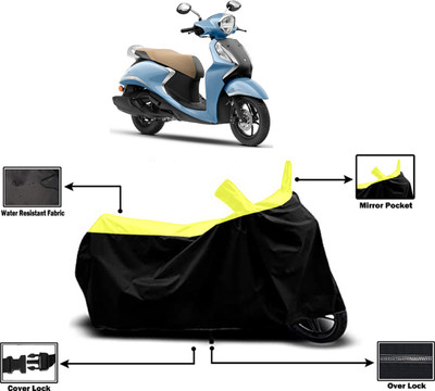 Amexride Two Wheeler Cover for Yamaha(Fascino 125 BS6, Yellow)