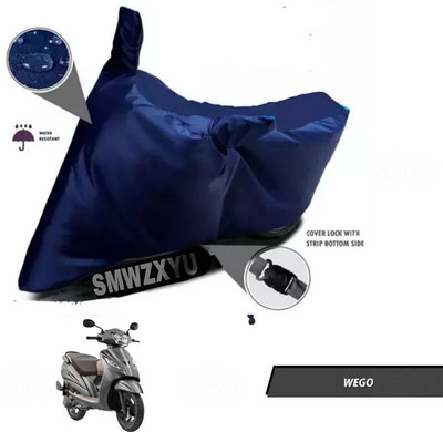 smwzxyu Waterproof Two Wheeler Cover for TVS(Wego, Blue)