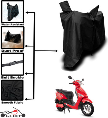 KEDIT Two Wheeler Cover for Universal For Bike(Electric Optima DX, Black)
