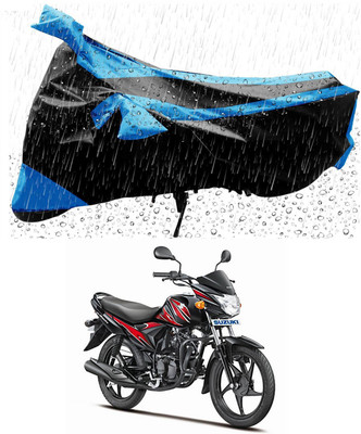 MMSSTAR Waterproof Two Wheeler Cover for Suzuki(Hayate, Blue, Black)