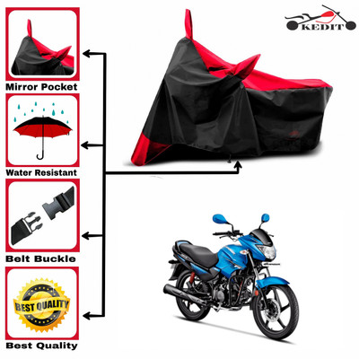 KEDIT Two Wheeler Cover for Universal For Bike(Glamour Programmed FI BS6, Red, Black)