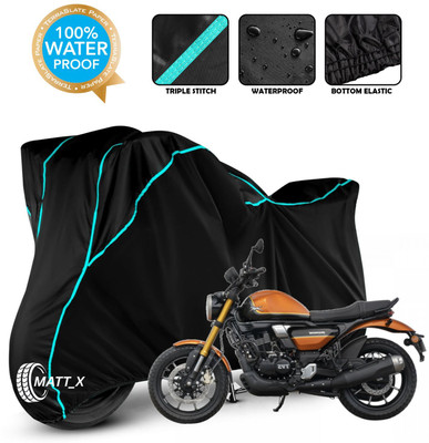 MATT_X Waterproof Two Wheeler Cover for TVS(Black, Blue)