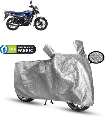 CODOKI Waterproof Two Wheeler Cover for Bajaj(Platina 110 H-Gear BS6, Silver)