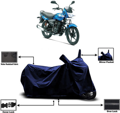 Amexride Two Wheeler Cover for Bajaj(Platina 125, Blue)