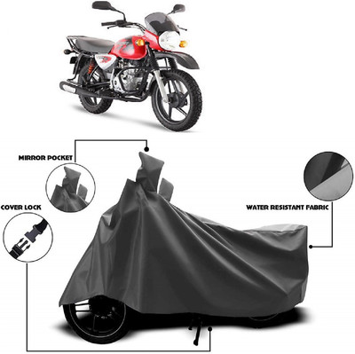 MMSSTAR Waterproof Two Wheeler Cover for Bajaj(Boxer AT, Grey)