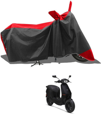 KEDIT Two Wheeler Cover for Ola(Red, Black)