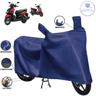 MADAFIYA Waterproof Two Wheeler Cover for Yamaha(Ray-ZR 125FI BS6, Blue)