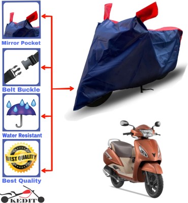 KEDIT Two Wheeler Cover for TVS(Jupiter, Red, Blue)