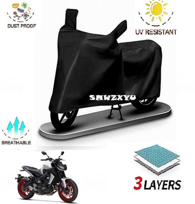 smwzxyu Waterproof Two Wheeler Cover for Yamaha(MT-09, Black)