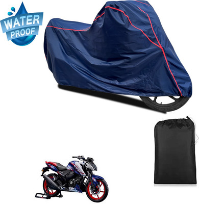PAGORA Waterproof Two Wheeler Cover for TVS(Apache RTR 165 RP, Blue)
