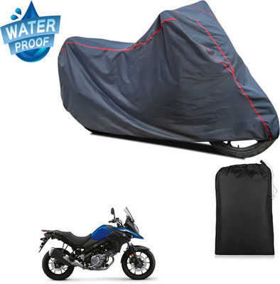 GOSHIV-car and bike accessories Waterproof Two Wheeler Cover for Suzuki(Grey)