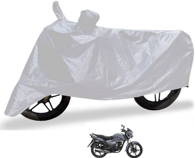 Auto Hub Waterproof Two Wheeler Cover for Honda(Shine, Silver)