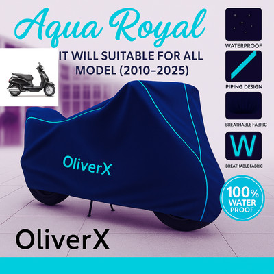 OliverX Waterproof Two Wheeler Cover for Suzuki(Access 125, Blue, Red)