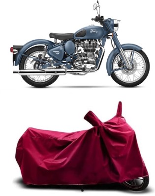 Coxtor Waterproof Two Wheeler Cover for Royal Enfield(Classic Squadron, Maroon)