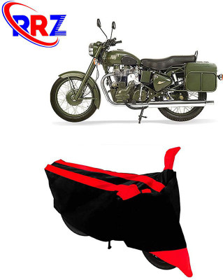RRZ Waterproof Two Wheeler Cover for Royal Enfield(Battle, Black, Red)