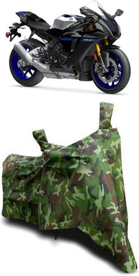 ATBROTHERS Waterproof Two Wheeler Cover for Yamaha(YZF R1M BS6, Multicolor, Green)