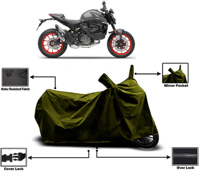 Amexride Two Wheeler Cover for Ducati(Monster 821, Green)