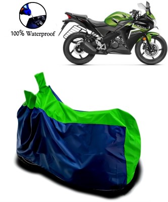 Autofly Waterproof Two Wheeler Cover for Honda(CBR 150R, Blue, Green)