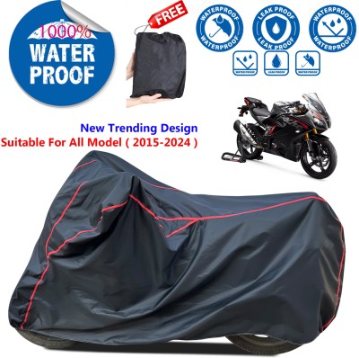 AutoGalaxy Waterproof Two Wheeler Cover for TVS(Apache RR 310, Black)