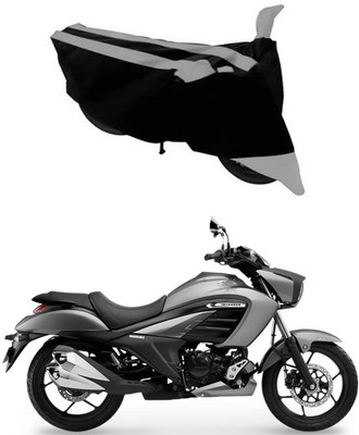 DeepShakshi AUTOMOTIVE Waterproof Two Wheeler Cover for Suzuki(intruder 150, Black, Silver)