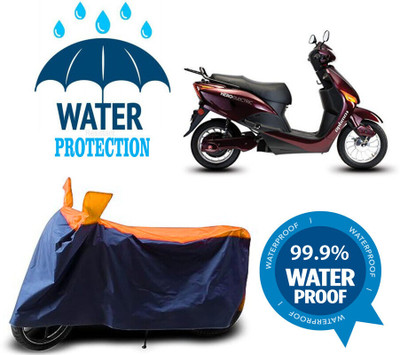 Mdstar Waterproof Two Wheeler Cover for Hero(Electric Optima, Multicolor)