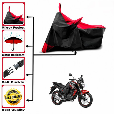DeepShakshi AUTOMOTIVE Two Wheeler Cover for Yamaha(FZ-S, Red, Black)