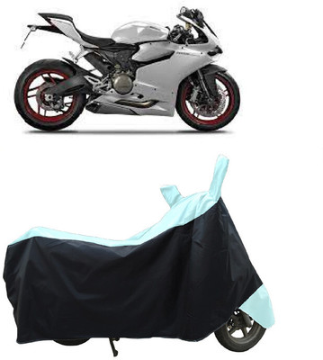 Coxtor Waterproof Two Wheeler Cover for Ducati(899 Panigale, Blue, Black)
