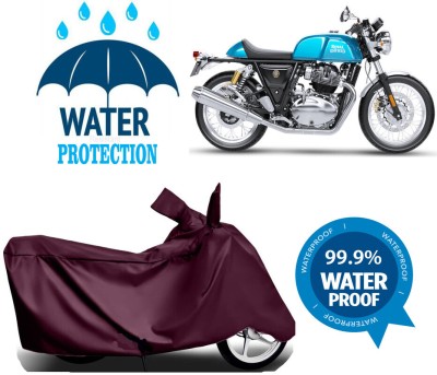 Mdstar Waterproof Two Wheeler Cover for Royal Enfield(Continental GT, Maroon)