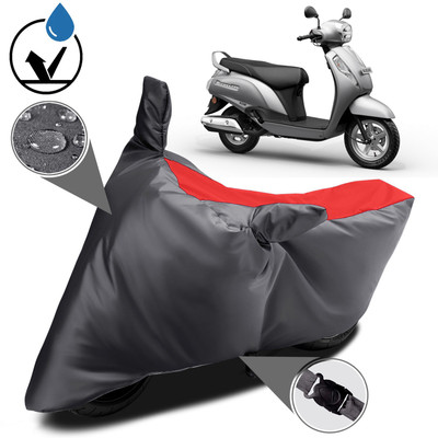 OliverX Waterproof Two Wheeler Cover for Suzuki(Access 125, Red)