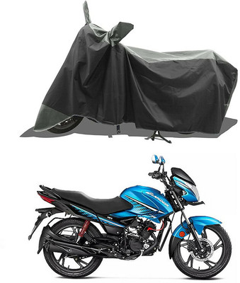 A G Enterprises Waterproof Two Wheeler Cover for Hero(Glamour FI, Black, Grey)