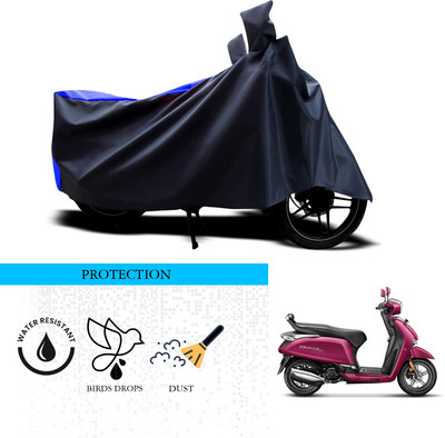 ANTHUB Waterproof Two Wheeler Cover for Hero(MotoCorp Destini 125, Black, Blue)