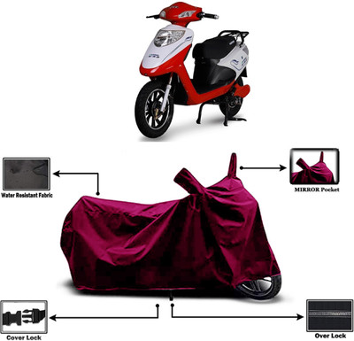 Amexride Two Wheeler Cover for Ampere(V 48, Maroon)
