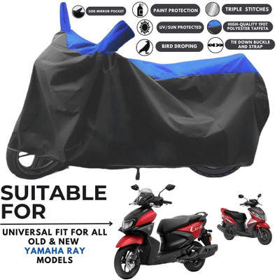 MADAFIYA Two Wheeler Cover for Yamaha(RayZR 125 Fi, Black, Blue)
