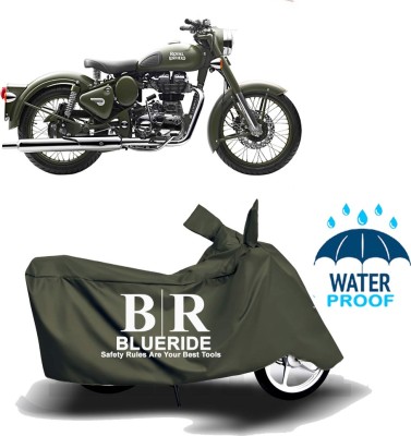 BLUERIDE Two Wheeler Cover for Royal Enfield(Classic 350, Green)