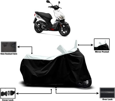 Amexride Two Wheeler Cover for Yamaha(Jog R, White)