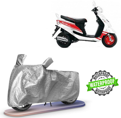 ROYAL AUTO MART Waterproof Two Wheeler Cover for Mahindra, Universal For Bike(Rodeo RZ, Silver)
