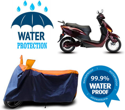 RTS COLLECTIONS Waterproof Two Wheeler Cover for Hero(Electric Optima DX BS6, Multicolor)