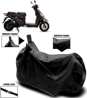 MMSSTAR Waterproof Two Wheeler Cover for Hero Electric(Electric NYX e5, Black)