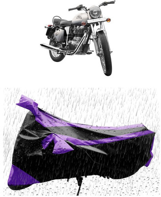 MISSION COLLECTION Waterproof Two Wheeler Cover for Royal Enfield(Bullet 350, Purple)