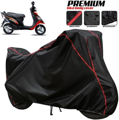 xodi Two Wheeler Cover for TVS(Scooty Streak, Black, Red, Multicolor)