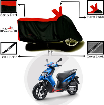 Aveek Two Wheeler Cover for Aprilia(SR 125, Red, Black)