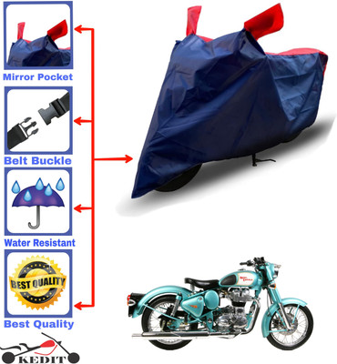 AASHTIK MART Two Wheeler Cover for Royal Enfield(Classic 500, Red, Blue)
