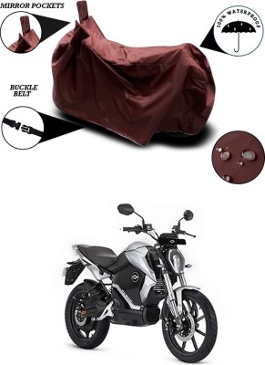 Furious3D Waterproof Two Wheeler Cover for Revolt(RV 300, Maroon)