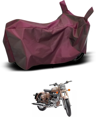 GOSHIV-car and bike accessories Waterproof Two Wheeler Cover for Royal Enfield(Classic Desert Storm, Maroon)