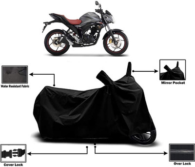 Amexride Two Wheeler Cover for Suzuki(Gixxer Special Edition, Black)
