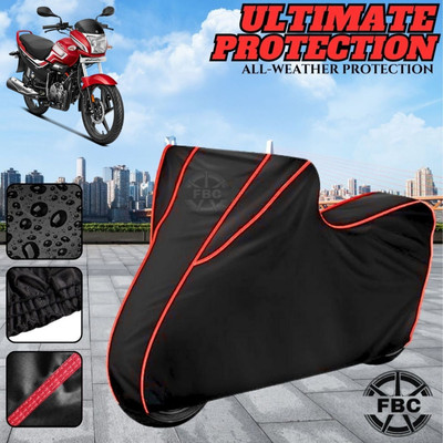 FBC Waterproof Two Wheeler Cover for Hero(Super Splendor, Black)