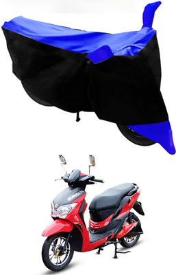 Mdstar Waterproof Two Wheeler Cover for Hero(Electric Dash, Blue, Black)